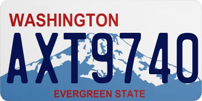 WA license plate AXT9740