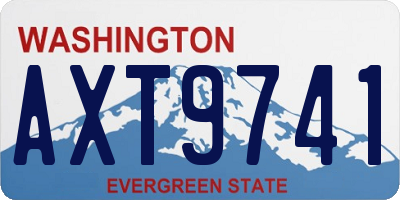 WA license plate AXT9741