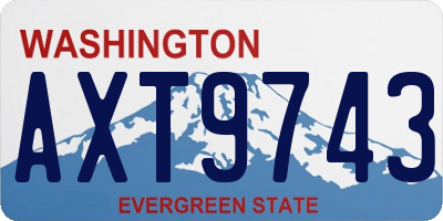 WA license plate AXT9743