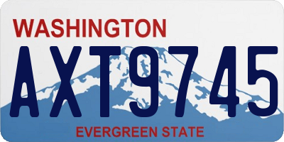 WA license plate AXT9745
