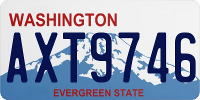 WA license plate AXT9746