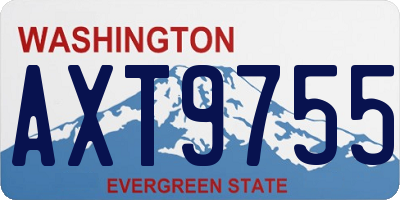 WA license plate AXT9755
