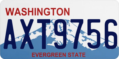 WA license plate AXT9756