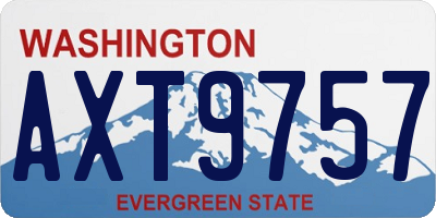 WA license plate AXT9757