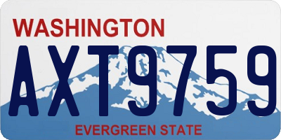 WA license plate AXT9759