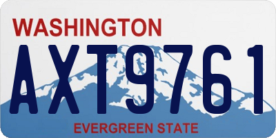 WA license plate AXT9761