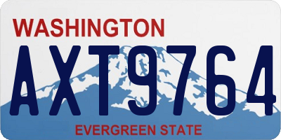 WA license plate AXT9764