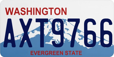 WA license plate AXT9766