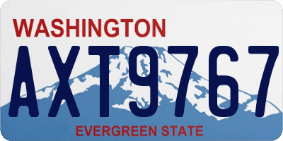 WA license plate AXT9767