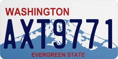 WA license plate AXT9771