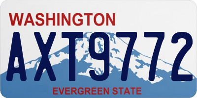WA license plate AXT9772