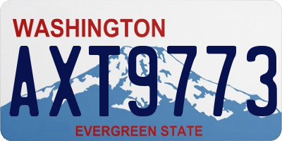 WA license plate AXT9773