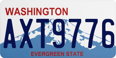 WA license plate AXT9776