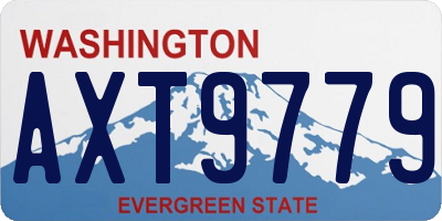WA license plate AXT9779