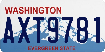 WA license plate AXT9781