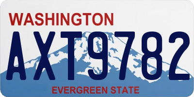 WA license plate AXT9782