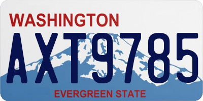 WA license plate AXT9785