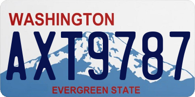 WA license plate AXT9787