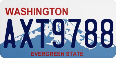 WA license plate AXT9788