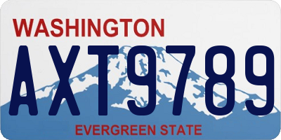 WA license plate AXT9789