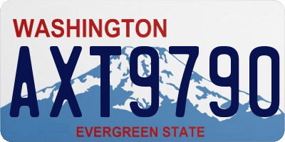 WA license plate AXT9790