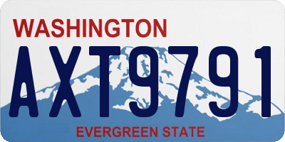WA license plate AXT9791