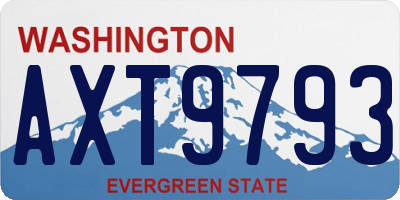 WA license plate AXT9793