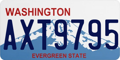 WA license plate AXT9795