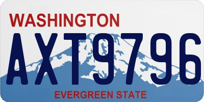 WA license plate AXT9796