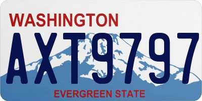 WA license plate AXT9797