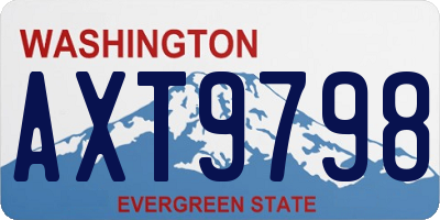 WA license plate AXT9798