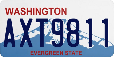 WA license plate AXT9811