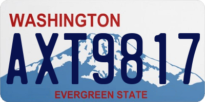 WA license plate AXT9817