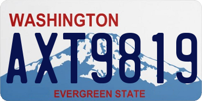 WA license plate AXT9819