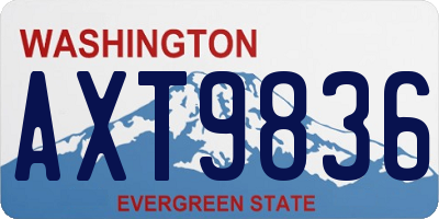 WA license plate AXT9836