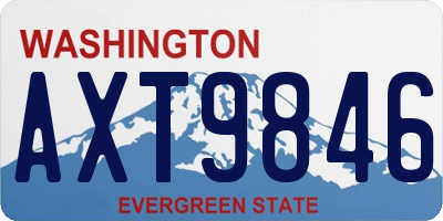 WA license plate AXT9846