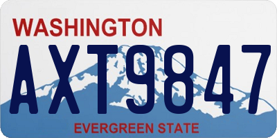 WA license plate AXT9847