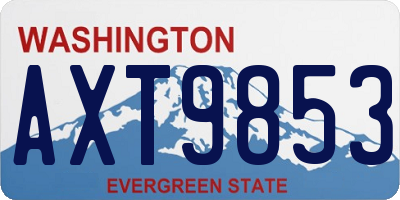 WA license plate AXT9853