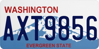 WA license plate AXT9856