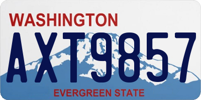 WA license plate AXT9857