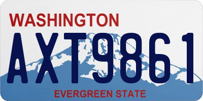 WA license plate AXT9861