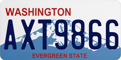 WA license plate AXT9866