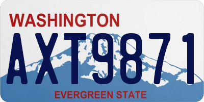WA license plate AXT9871