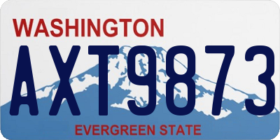 WA license plate AXT9873