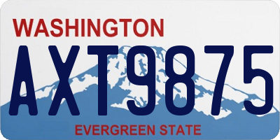 WA license plate AXT9875