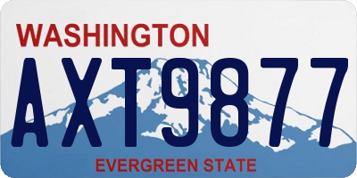 WA license plate AXT9877