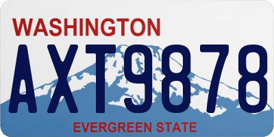 WA license plate AXT9878