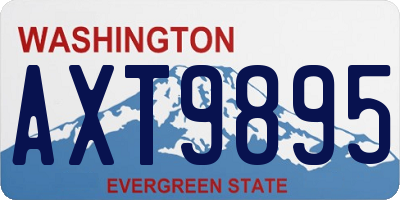 WA license plate AXT9895