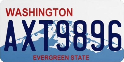 WA license plate AXT9896