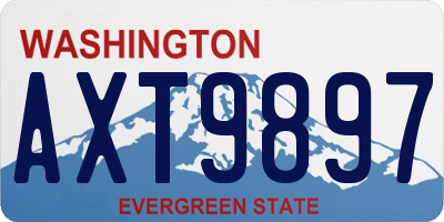 WA license plate AXT9897